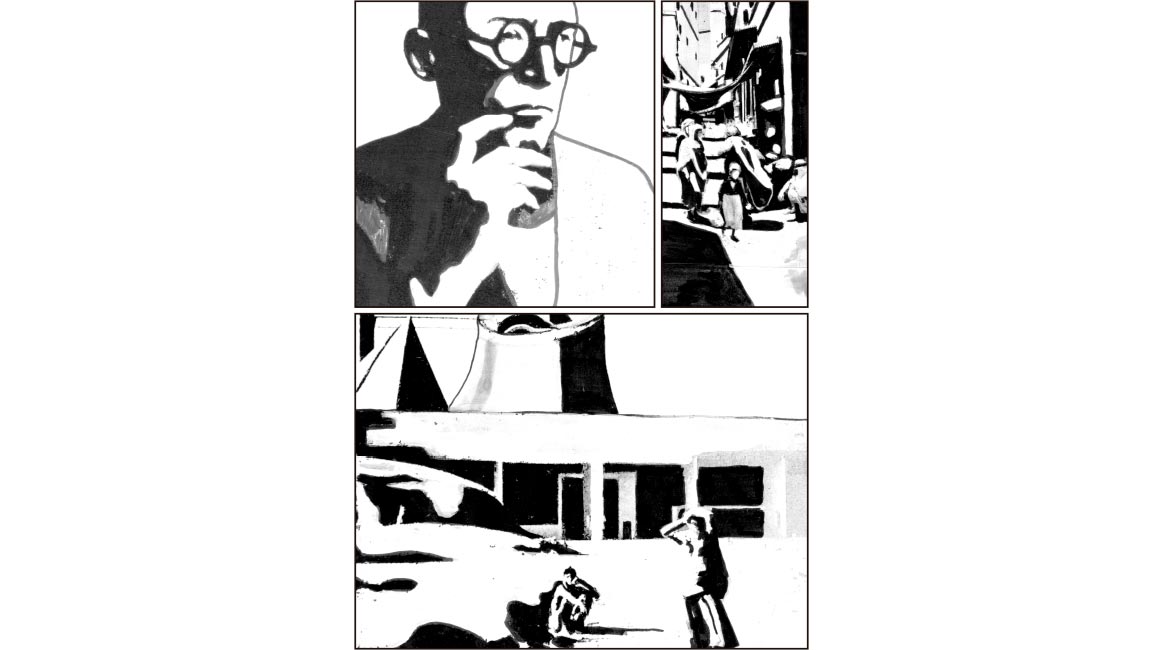 Alexandre Benoit Ilustrações sobre a entrevista de Paulo Mendes da Rocha e Catherine Otondo