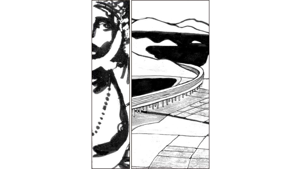 Alexandre Benoit Ilustrações sobre a entrevista de Paulo Mendes da Rocha e Catherine Otondo