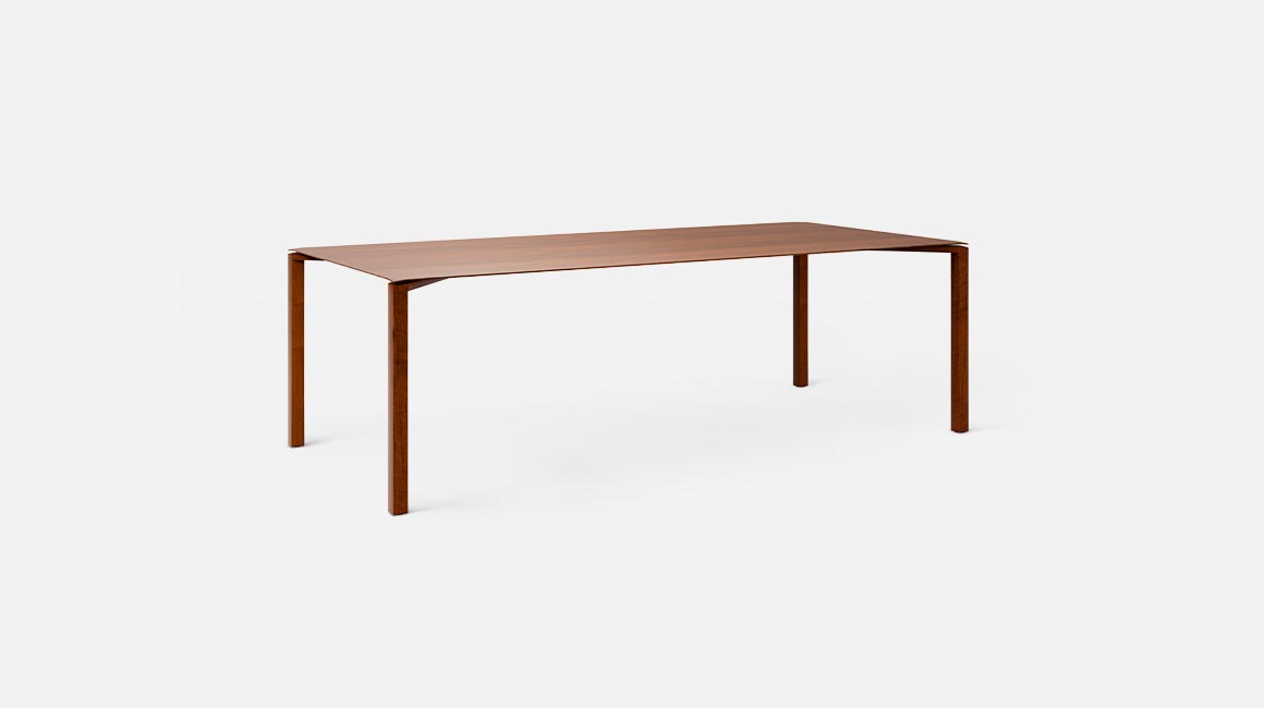 Cremme Mesa de Jantar Wabi em Aço Folheado