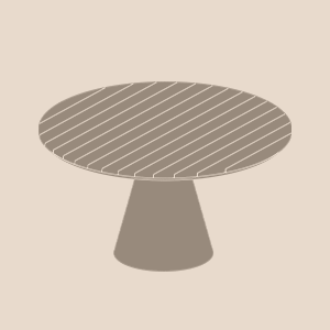 mesa geometric redonda ripada